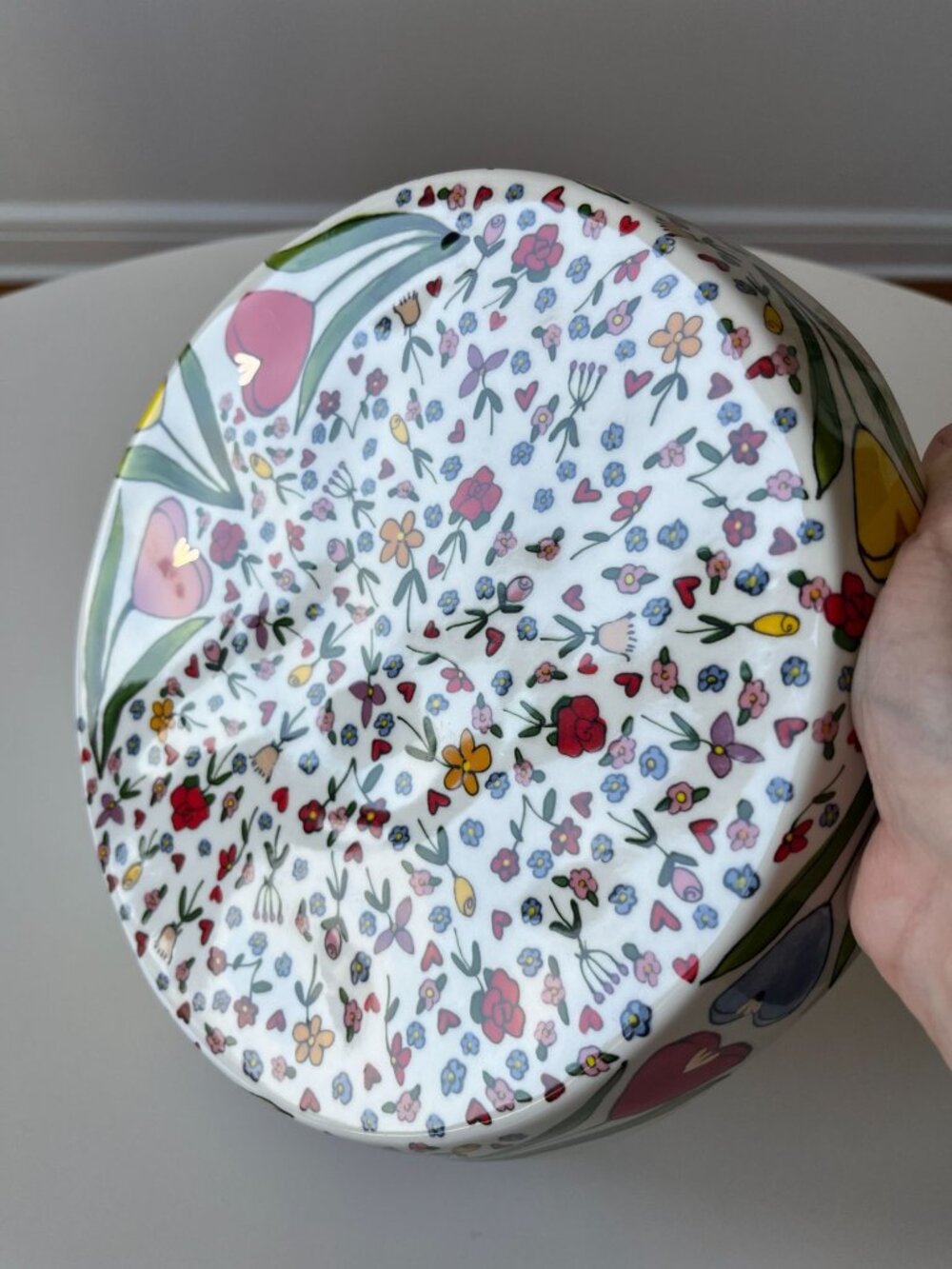 Anthropologie The Mud Fairy Blooming Hearts Cake Stand Brand New Discontinued - Picture 7 of 9